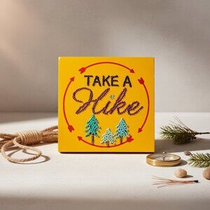 Colorful 'Take a Hike' Block Art